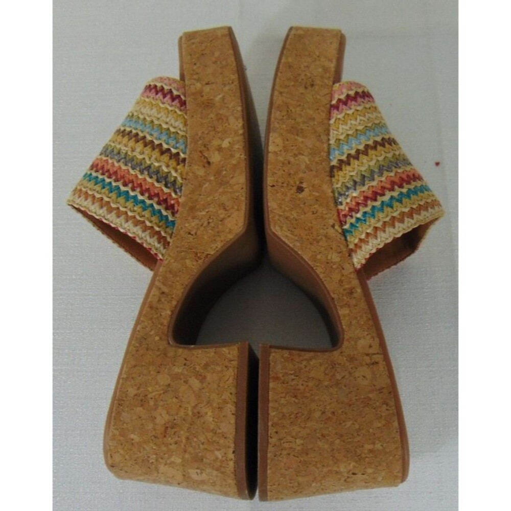 Steve Madden Canary Womens 11M Platform Sandals Raffia Chunky Slip On Mule 11 M - Picture 9 of 10